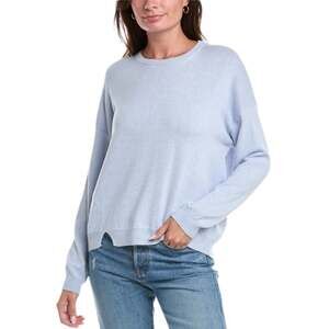 NWT Wispr Scout split hem Silk-Blend Sweater Frost blue sz S